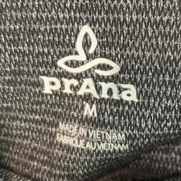 Prana Birdeye Caraway Spacedye Gray Black Leggings medium - Picture 3 of 10